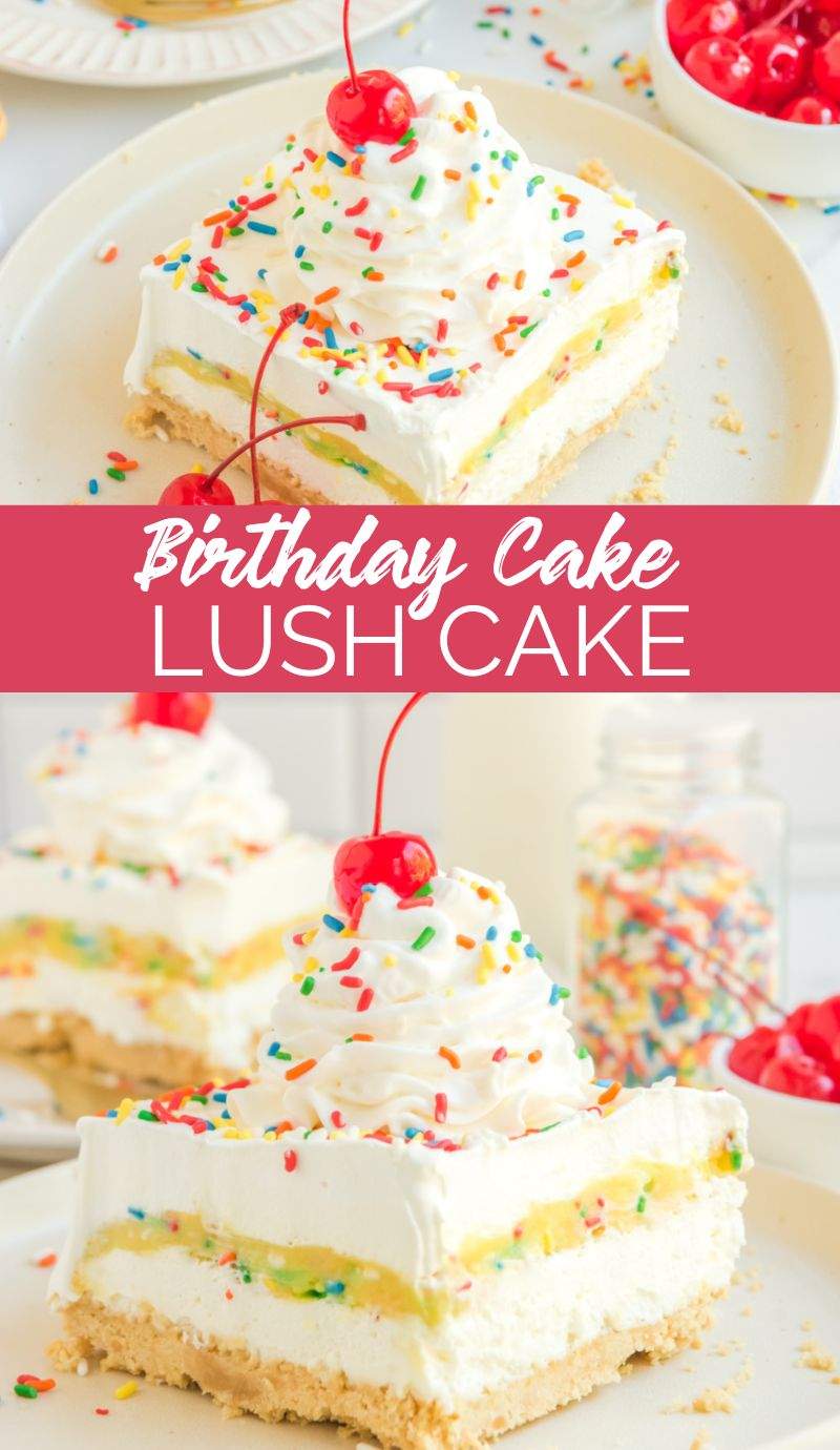 If you’re looking for a great alternative to a classic birthday cake then this Birthday Cake Lush Cake is just for you! via @familyfresh