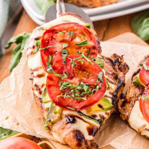 California Chicken on parchment paper