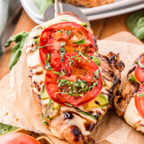 California Chicken on parchment paper