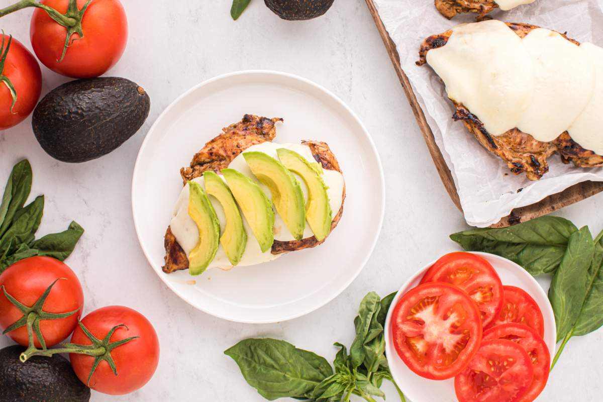 sliced avocado placed on top