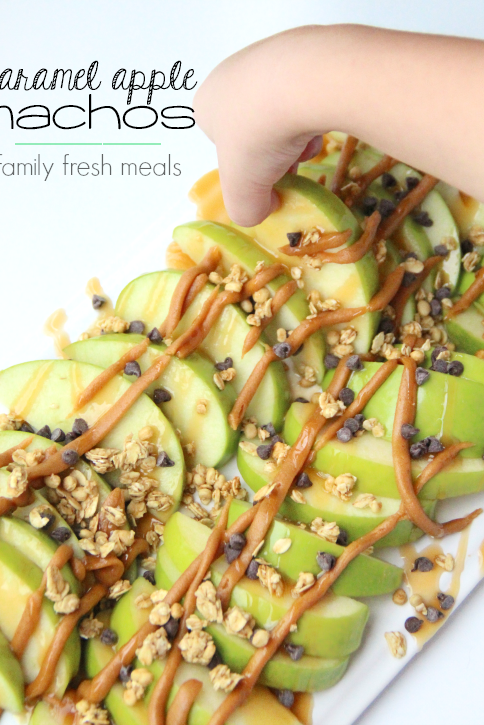 Caramel Apple Nachos --- FamilyFreshMeals.com --