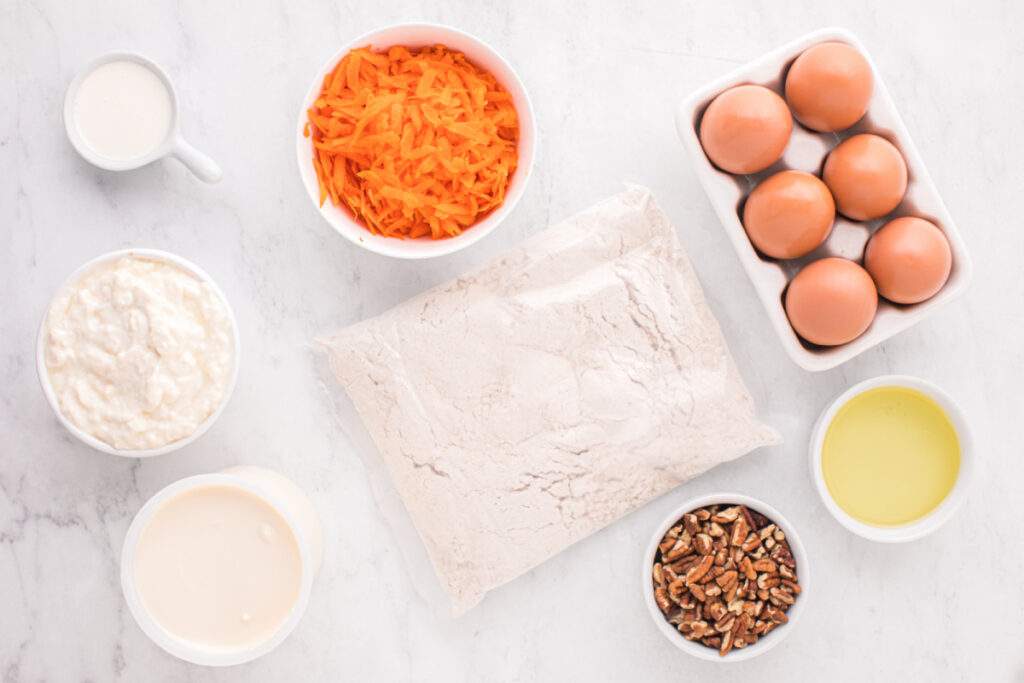 ingredients for Carrot Cake Bundt Cake 