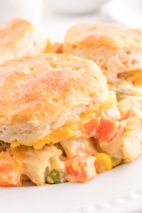 Chicken Pot Pie Casserole on a plate