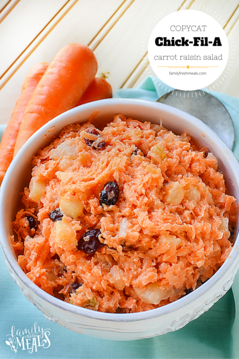 Copycat Chick Fil A Carrot Raisin Salad Recipe --- FamilyFreshMeals.com