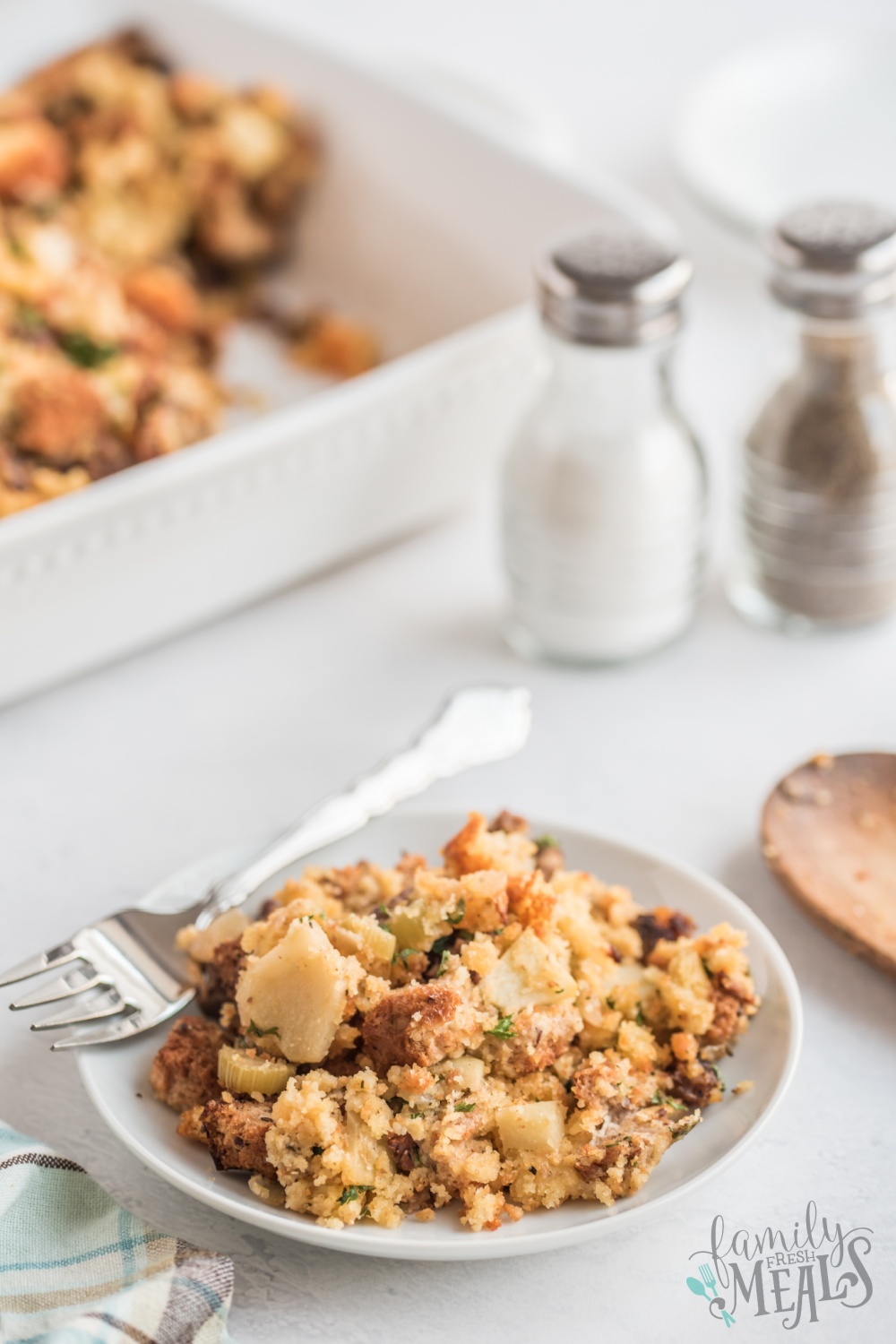 Once you taste this Cornbread Stuffing recipe melt in your mouth, you'll never want to make any other stuffing again. via @familyfresh