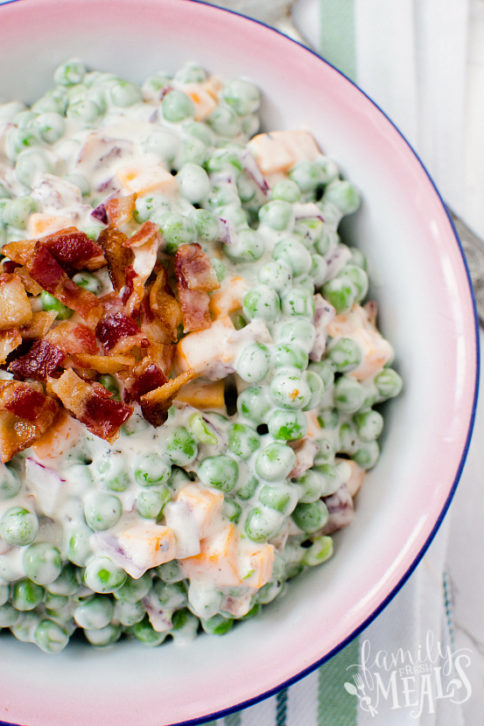 Creamy Bacon Pea Salad Recipe - Family Fresh Meals