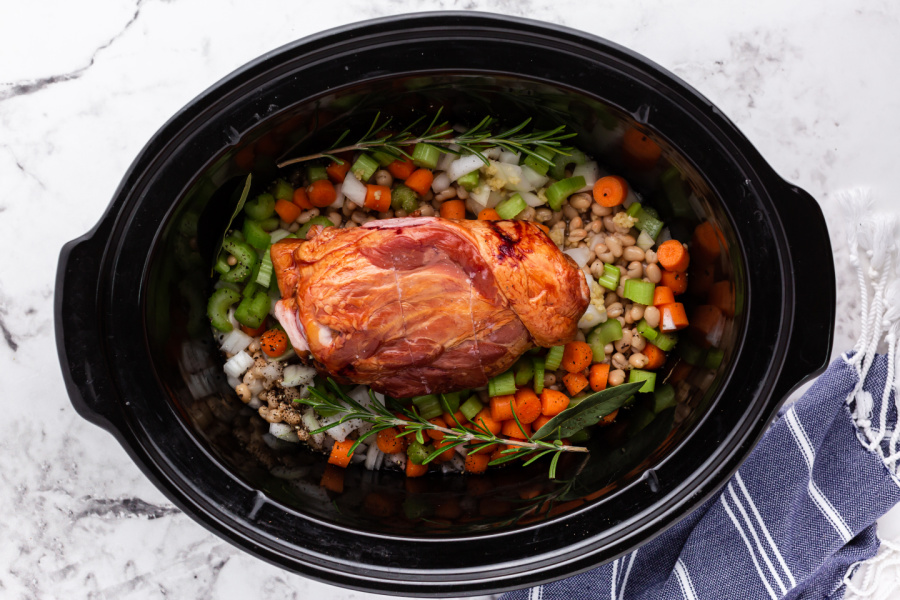 ingredients for soup in slow cooker