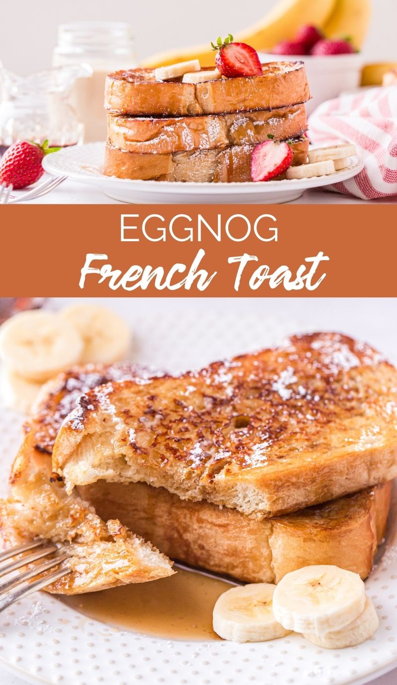 This Eggnog French Toast is incredibly easy to prepare and makes the perfect breakfast for Christmas morning. via @familyfresh