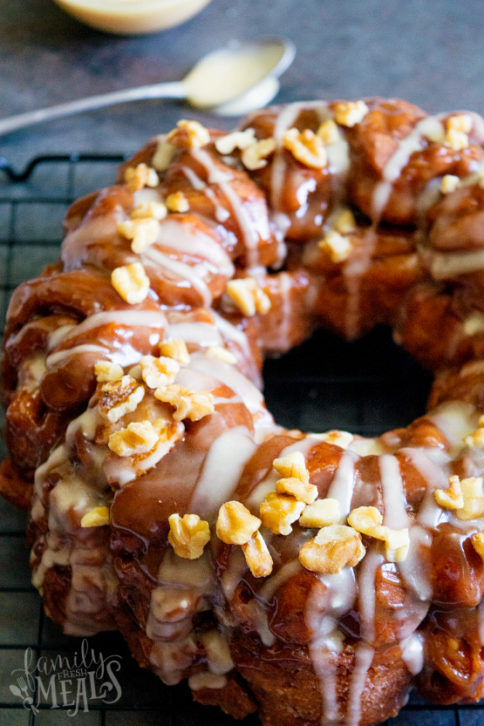 Glazed Pumpkin Spice Monkey Bread