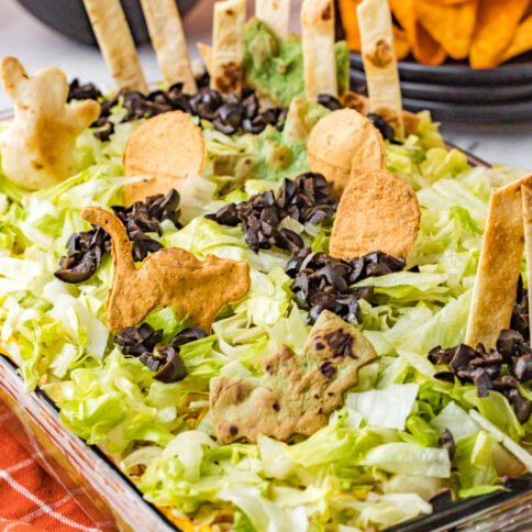 Halloween Graveyard 7 Layer Bean Dip