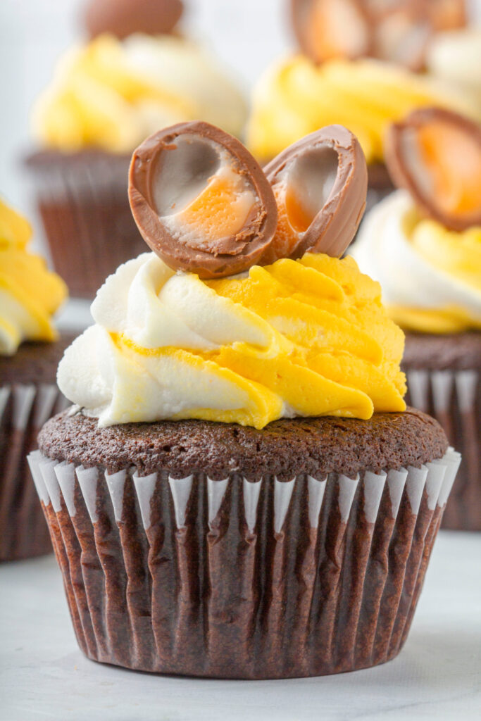 Cadbury Egg Cupcakes