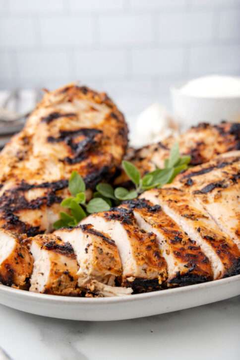 Greek Marinated Chicken on a plate