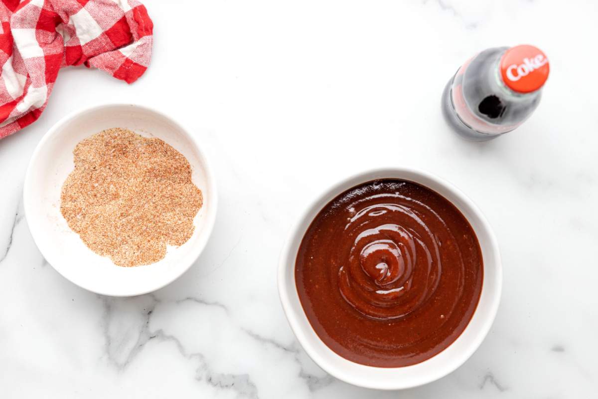 seasoning and sauce in bowls