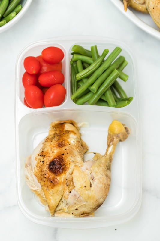 Instant Pot Dill Pickle Chicken Recipe - Leftovers packed for lunch in a lunchbox