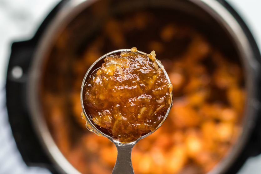 Instant Pot Orange Chicken - Adding in orange jam