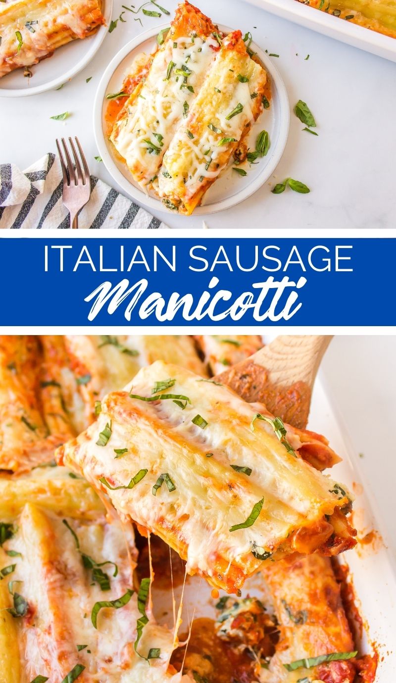 Indulge in the rich flavors of yummy Italian cuisine with our tantalizing Italian Sausage Manicotti recipe. via @familyfresh