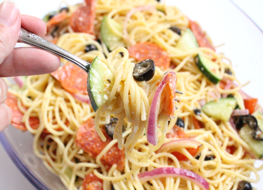 Italian Spaghetti Pasta Salad - Yummy recipe