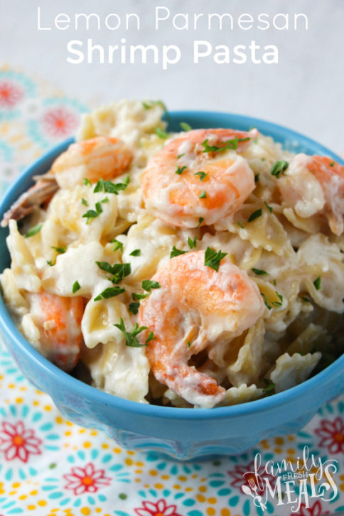 Lemon Parmesan Shrimp Pasta Recipe - Family Fresh Meals