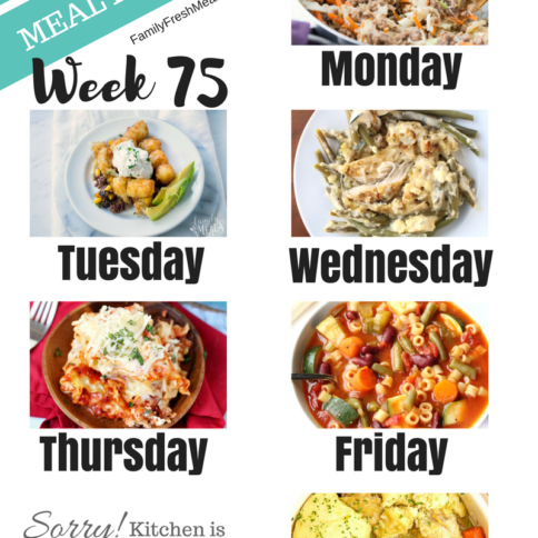 Easy Weekly Meal Plan Week 75