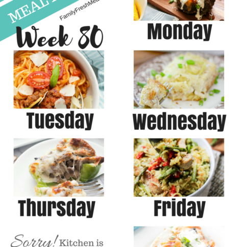 Easy Weekly Meal Plan Week 80