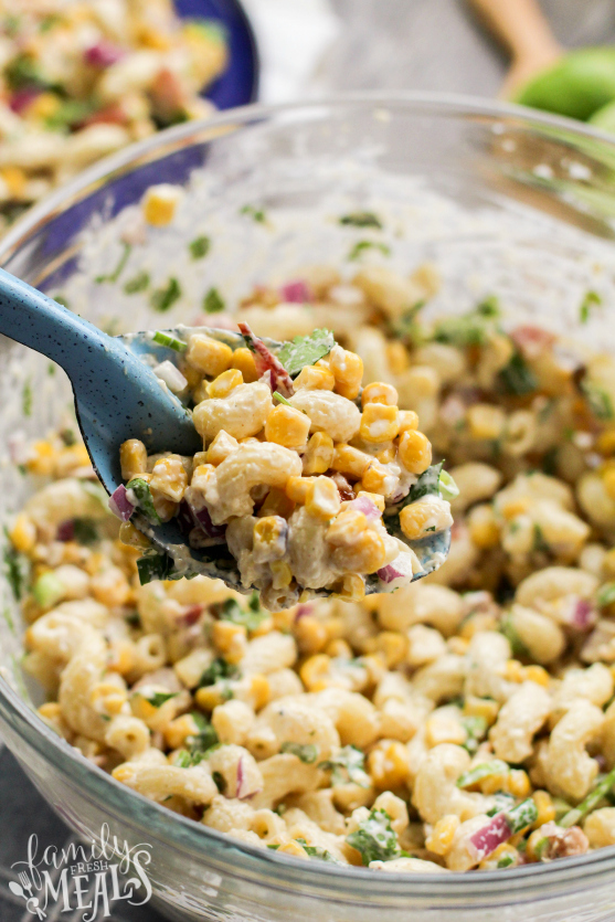 Mexican Street Corn Pasta Salad Recipe - Family Fresh Meals