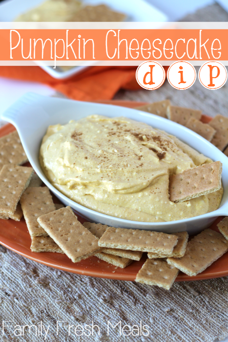 The BEST Pumpkin Cheesecake Dip -- FamilyFreshMeals.com