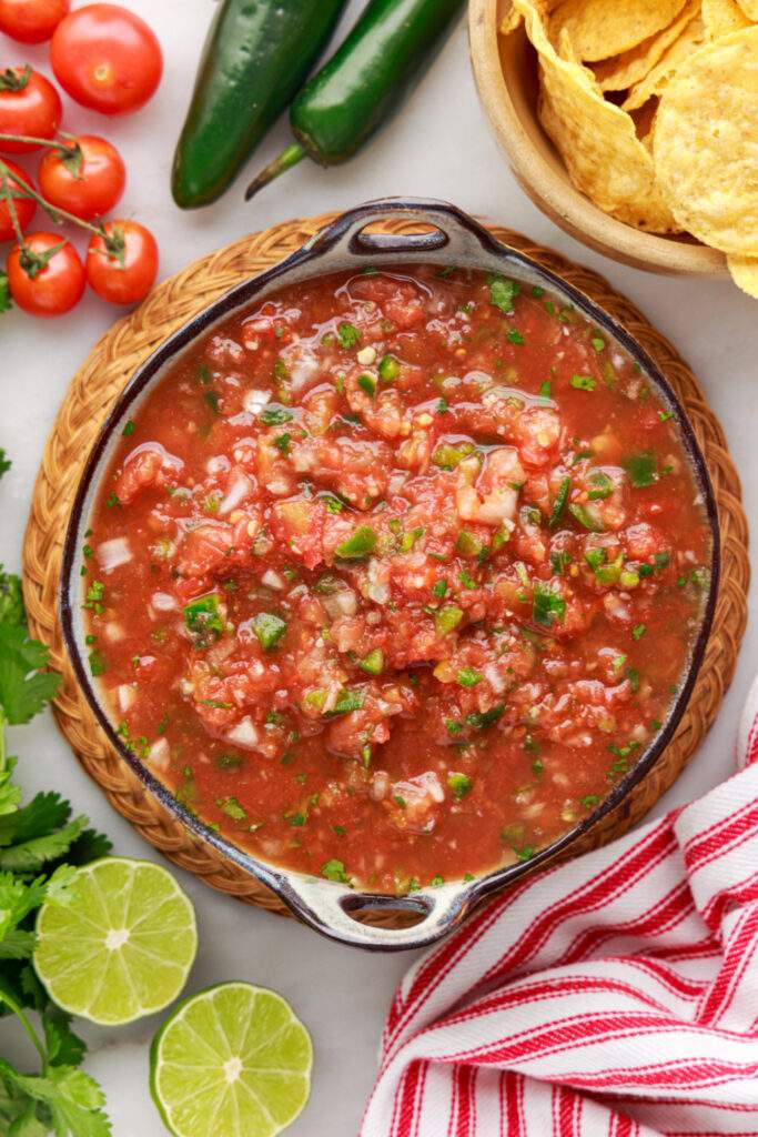 Restaurant Style Salsa in a bowl