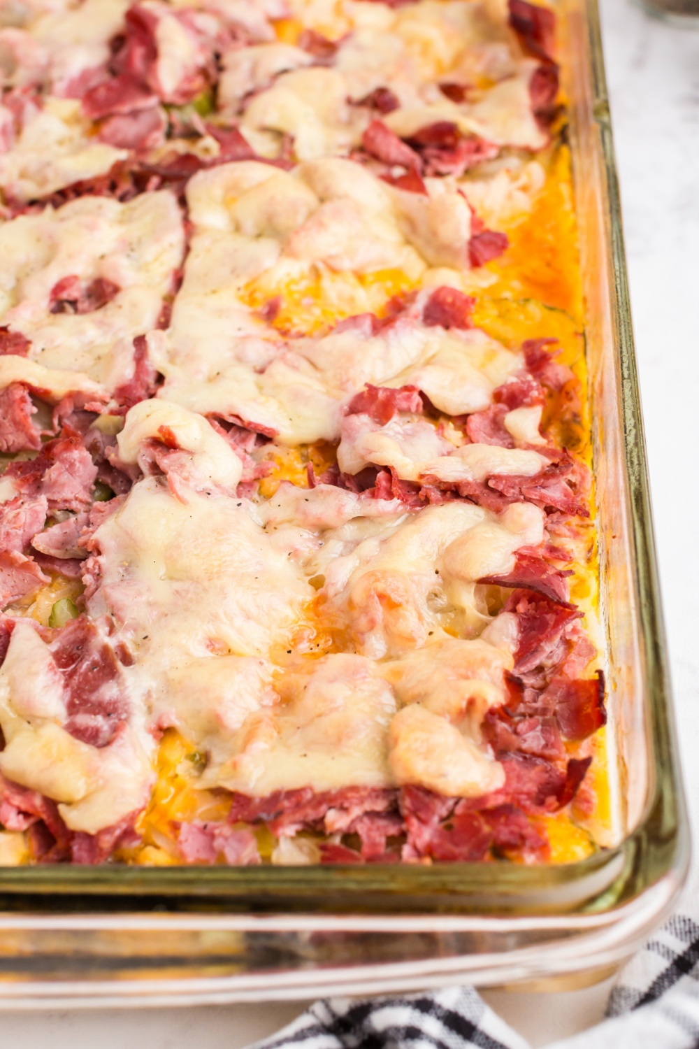 This Reuben Casserole turns a classic sandwich into an easy family-size casserole meal. All your favorite Rueben ingredients are in this dish via @familyfresh