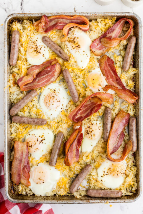 Sheet Pan Breakfast on a baking sheet