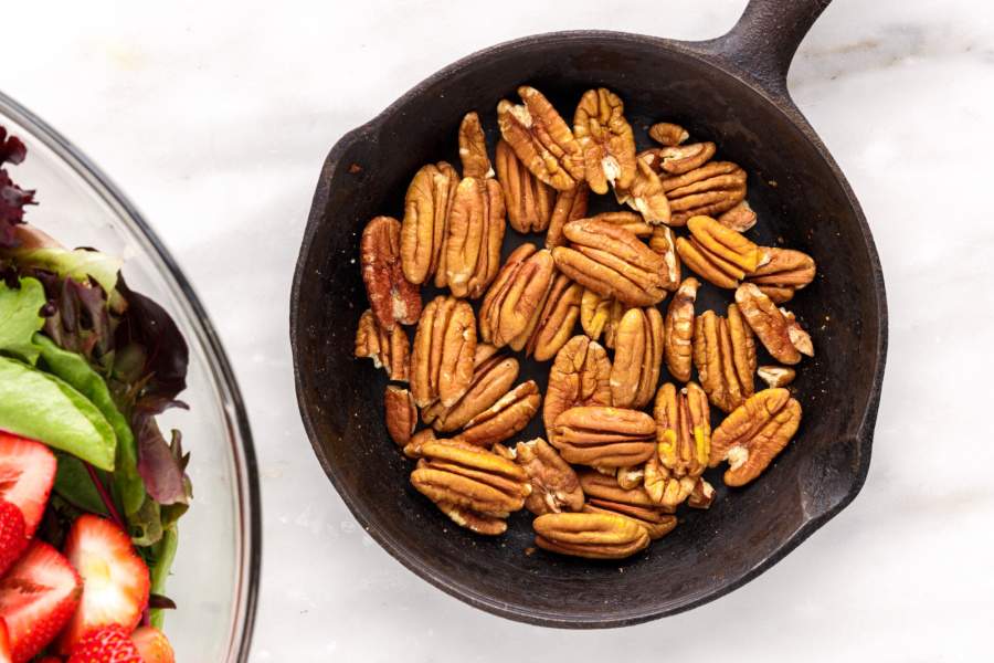 pecans in small pan