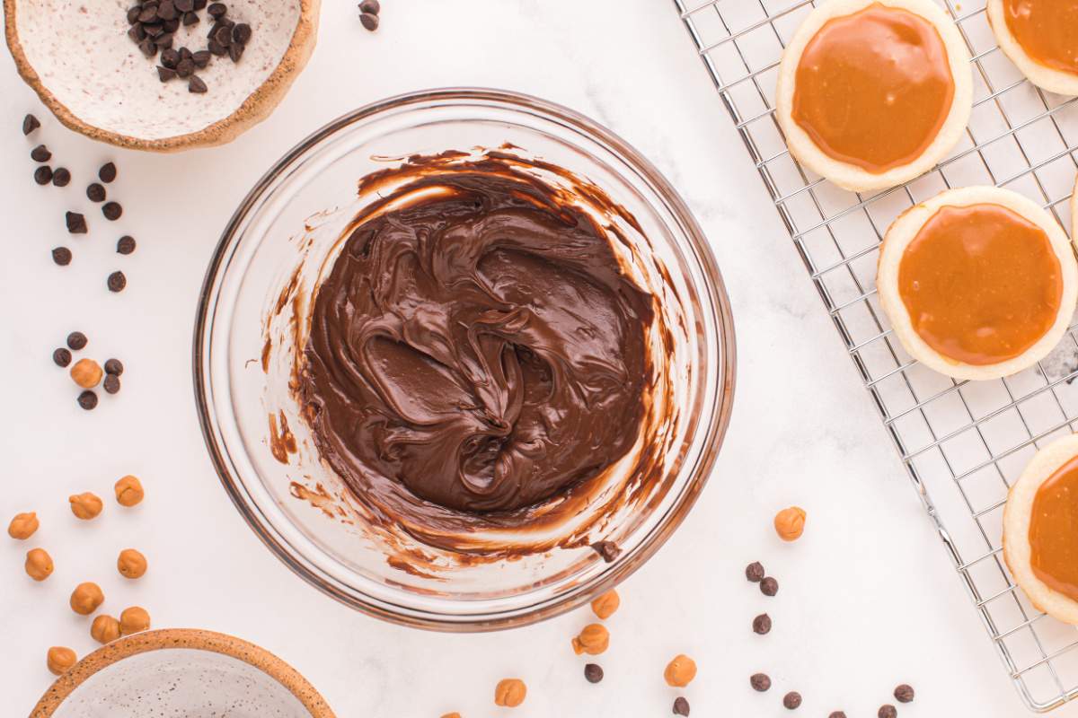 melted chocolate in a bowl