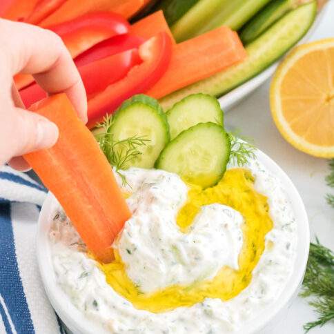 Tzatziki Sauce with vegetables