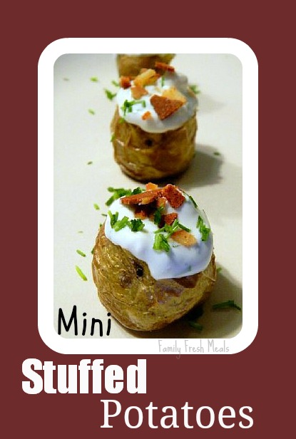 Mini Stuffed Potatoes on a plate